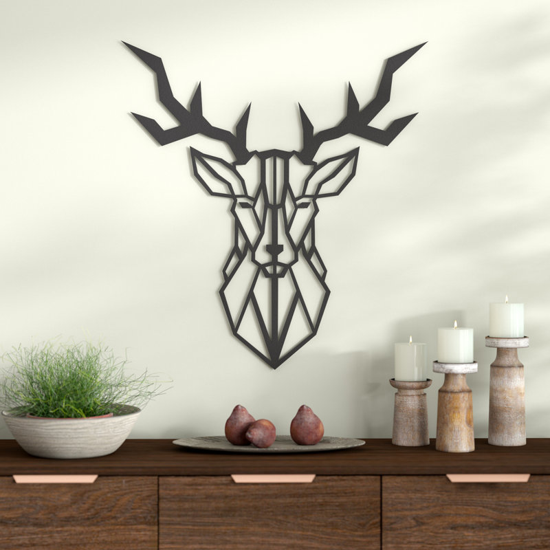 Union Rustic Geo Deer Modern Metal Wall Décor & Reviews